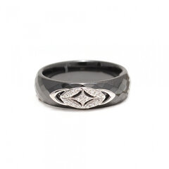 Керамическое кольцо с алмазной огранкой и бриллиантами ZGFY00884R5WD цена и информация | Кольца | 220.lv