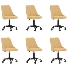Обеденные стулья, 6шт, жёлтые цена и информация | Стулья для кухни и столовой | 220.lv