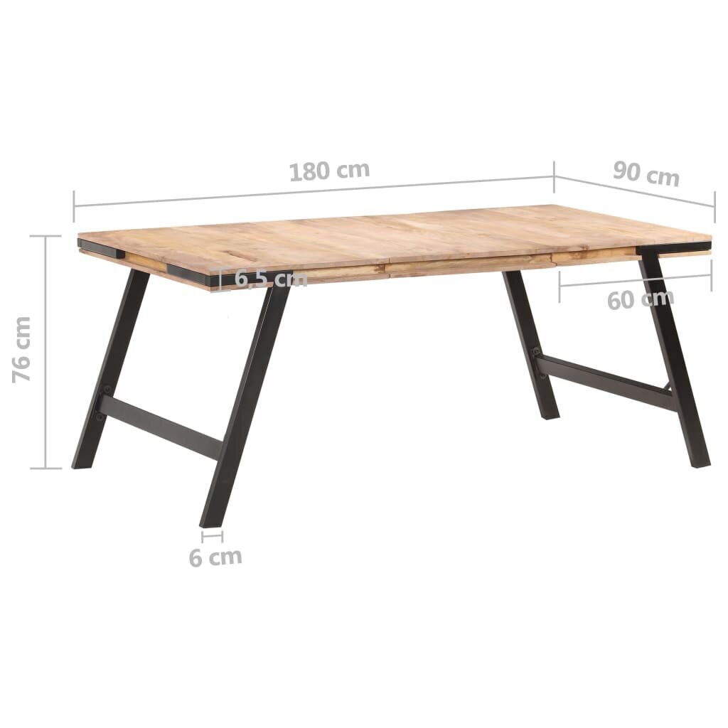 Pusdienu galds, 180x90x76 cm cena un informācija | Virtuves galdi, ēdamgaldi | 220.lv