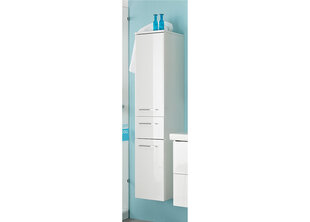Высокий шкаф в ванную 316 белый глянцевый цена и информация | Шкафчики для ванной | 220.lv