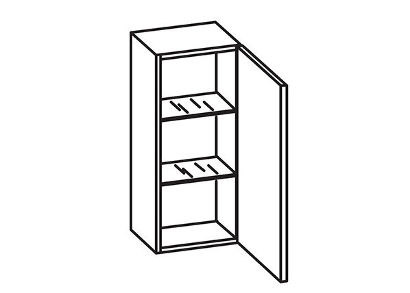 Augšējais vannas istabas skapis 316 balta glancēta cena un informācija | Vannas istabas skapīši | 220.lv