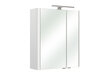 Spoguļstikla skapis ar LED apgaismojumu 36 balta cena un informācija | Vannas istabas skapīši | 220.lv