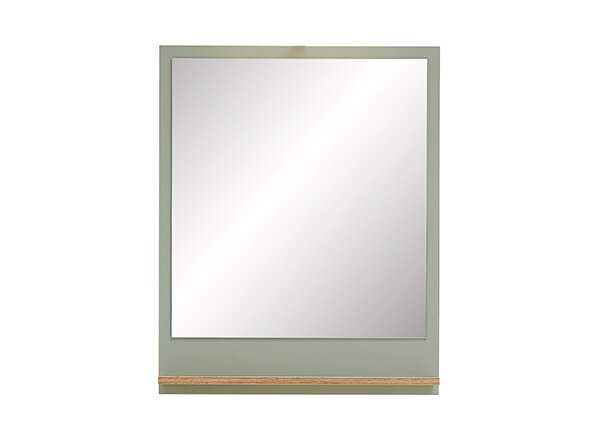 Spogulis ar plauktu 09 salvijas zaļš / ozols cena un informācija | Vannas istabas spoguļi | 220.lv