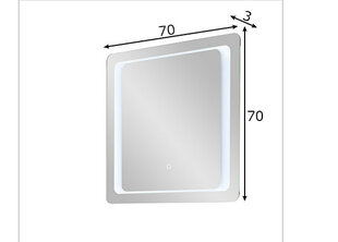 Зеркало с LED-светильником 21 цена и информация | Шкафчики для ванной | 220.lv