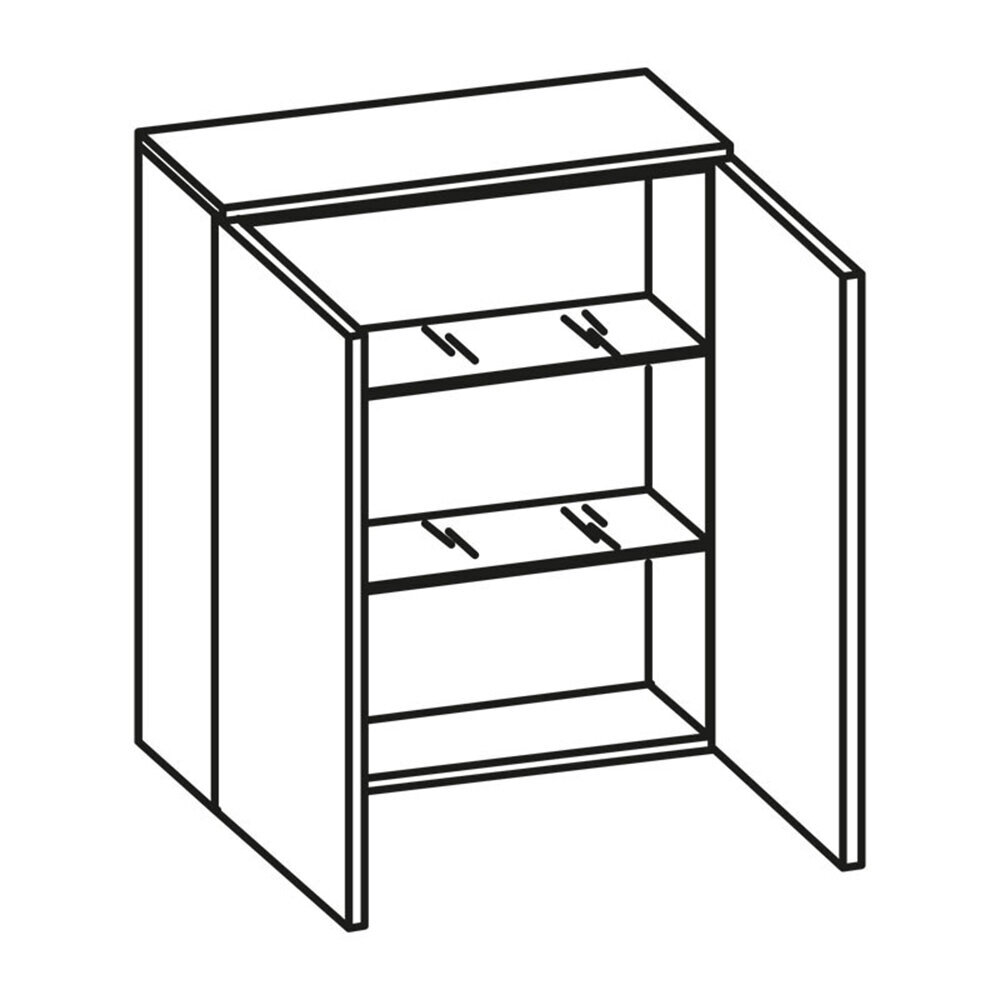 Augšējais vannas istabas skapis 313 ozols цена и информация | Vannas istabas skapīši | 220.lv