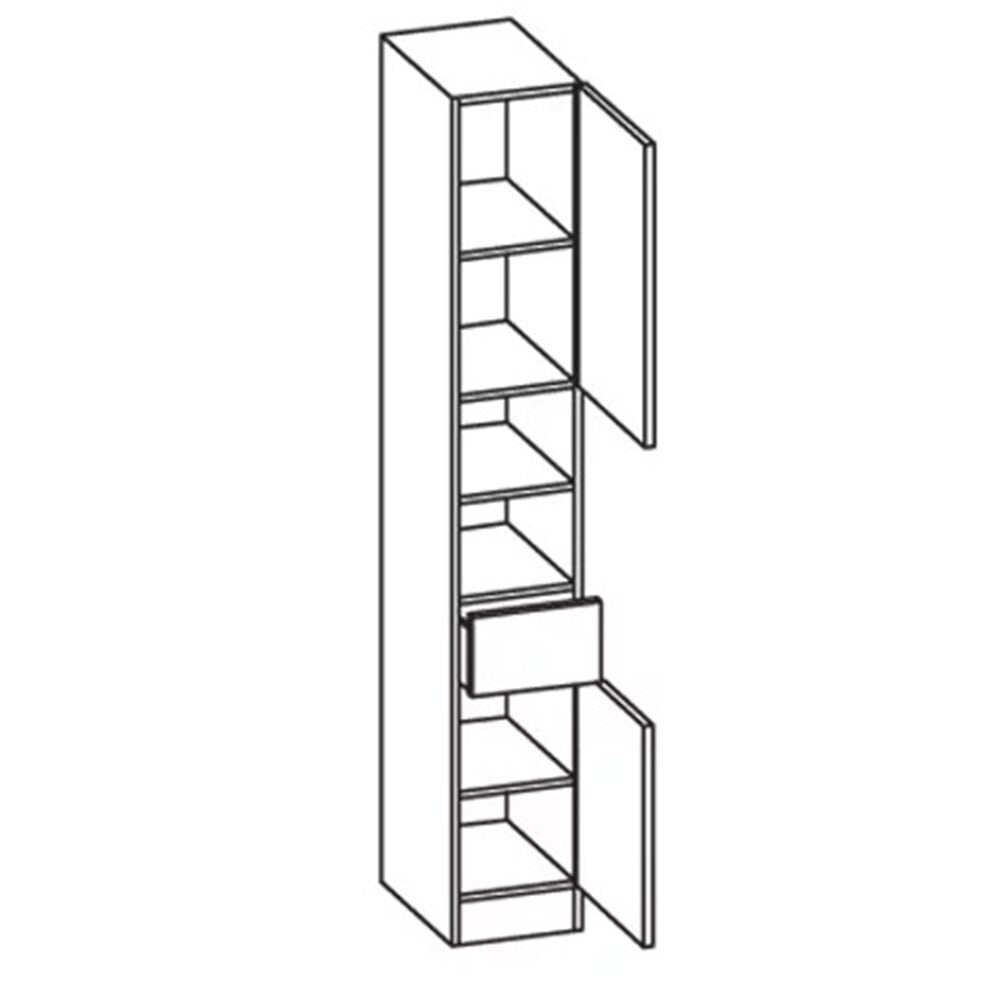 Augsts vannas istabas skapis 335 balta cena un informācija | Vannas istabas skapīši | 220.lv