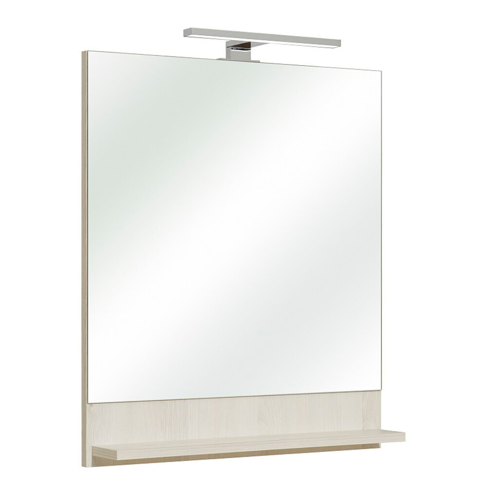 Spogulis ar plauktu 09 gaiši brūns цена и информация | Vannas istabas skapīši | 220.lv