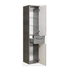 Высокий шкаф в ванную 328 серый цена и информация | Шкафчики для ванной | 220.lv
