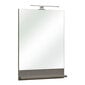 Spogulis ar plauktu 09 pelēks cena un informācija | Vannas istabas spoguļi | 220.lv