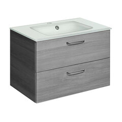 Шкаф под раковину и раковина 328 серый цена и информация | Шкафчики для ванной | 220.lv
