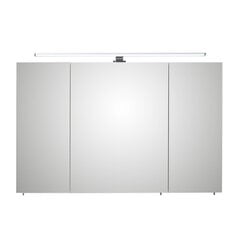 Зеркальный шкаф с LED-светильником 86 белый глянцевый цена и информация | Шкафчики для ванной | 220.lv