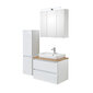 Augsts vannas istabas skapis 360 balta glancēta cena un informācija | Vannas istabas skapīši | 220.lv