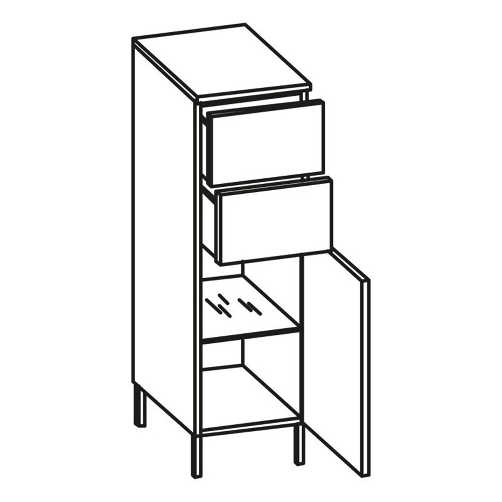 Apakšējais vannas istabas skapis 312 ar baltu spīdumu cena un informācija | Vannas istabas skapīši | 220.lv