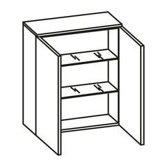 Augšējais vannas istabas skapis 312 balts spīdums cena un informācija | Vannas istabas skapīši | 220.lv