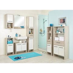 Vannas istabas mēbeļu komplekts 350 balts/gaiši brūns cena un informācija | Vannas istabas mēbeļu komplekti | 220.lv