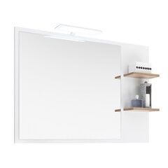 Комплект мебели для ванной с LED-светильником и раковиной 923 белый/дуб цена и информация | Комплекты в ванную | 220.lv