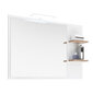 LED apgaismojuma vannas istabas mēbeļu komplekts un izlietne 923 balts / ozols цена и информация | Vannas istabas mēbeļu komplekti | 220.lv