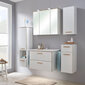 Vannas istabas mēbeļu komplekts ar LED apgaismojumu un izlietni 931 balts spīdums cena un informācija | Vannas istabas mēbeļu komplekti | 220.lv