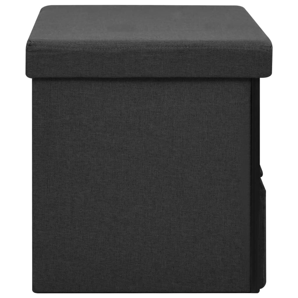Sols - uzglabāšanas kaste, 76x38x38 cm, melns cena un informācija | Apavu skapji, apavu plaukti, priekšnama soliņi | 220.lv