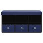 Sols - uzglabāšanas kaste, 76x38x38 cm, zils cena un informācija | Apavu skapji, apavu plaukti, priekšnama soliņi | 220.lv