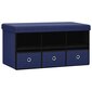 Sols - uzglabāšanas kaste, 76x38x38 cm, zils цена и информация | Apavu skapji, apavu plaukti, priekšnama soliņi | 220.lv