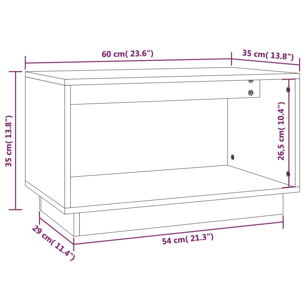 TV statīvs, 60x35x35 cm, brūns cena un informācija | TV galdiņi | 220.lv