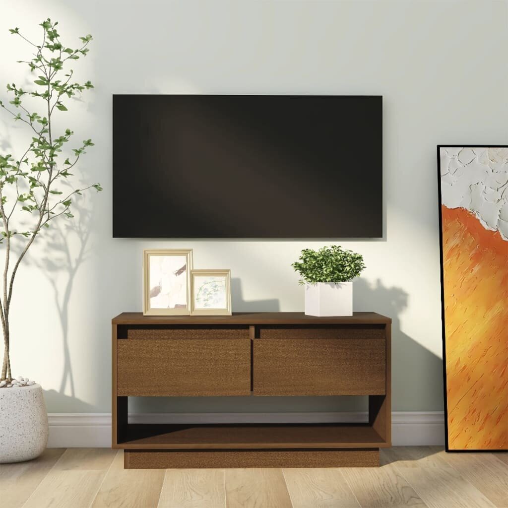 TV statīvs, 74x34x40 cm, brūns цена и информация | TV galdiņi | 220.lv