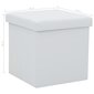 Saliekams sols - glabāšanas kaste, baltā krāsā, mākslīgā āda cena un informācija | Virtuves un ēdamistabas krēsli | 220.lv