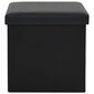 Sols - uzglabāšanas kaste, 2 gab., melns, āda cena un informācija | Virtuves un ēdamistabas krēsli | 220.lv