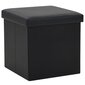 Sols - uzglabāšanas kaste, 2 gab., melns, āda цена и информация | Virtuves un ēdamistabas krēsli | 220.lv