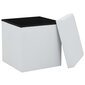 Sols - uzglabāšanas kaste, 2 gab., balts, āda cena un informācija | Virtuves un ēdamistabas krēsli | 220.lv