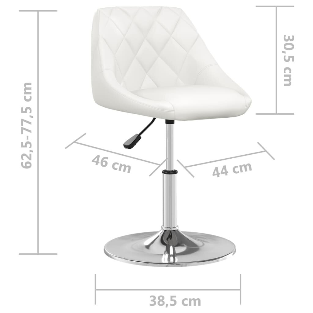 Bāra krēsls, balts, mākslīgā āda cena un informācija | Virtuves un ēdamistabas krēsli | 220.lv