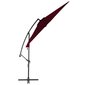 Kronšteina formas lietussargs ar alumīnija stabu, sarkans, 300cm цена и информация | Saulessargi, markīzes un statīvi | 220.lv