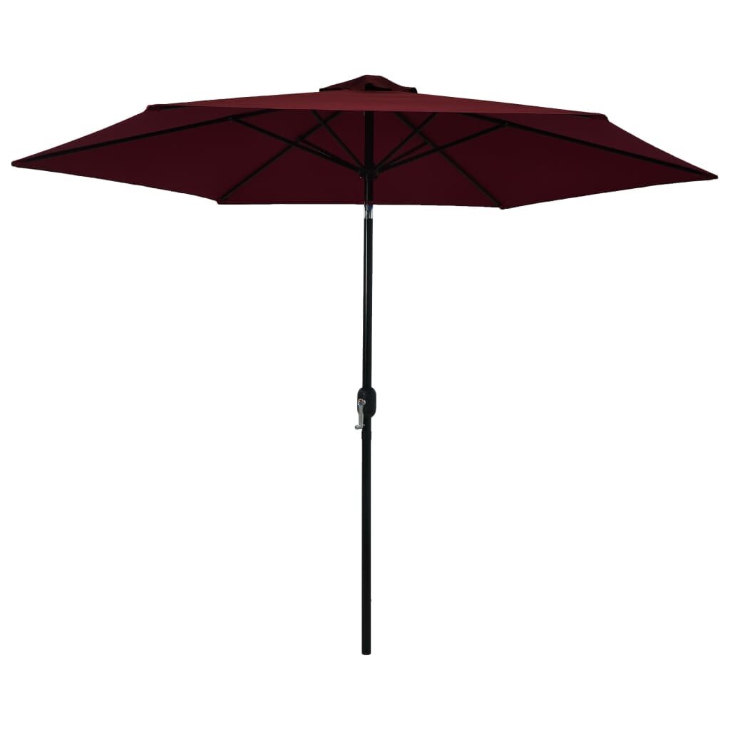 Āra lietussargs ar metāla stabu, tumši sarkans, 300cm цена и информация | Saulessargi, markīzes un statīvi | 220.lv