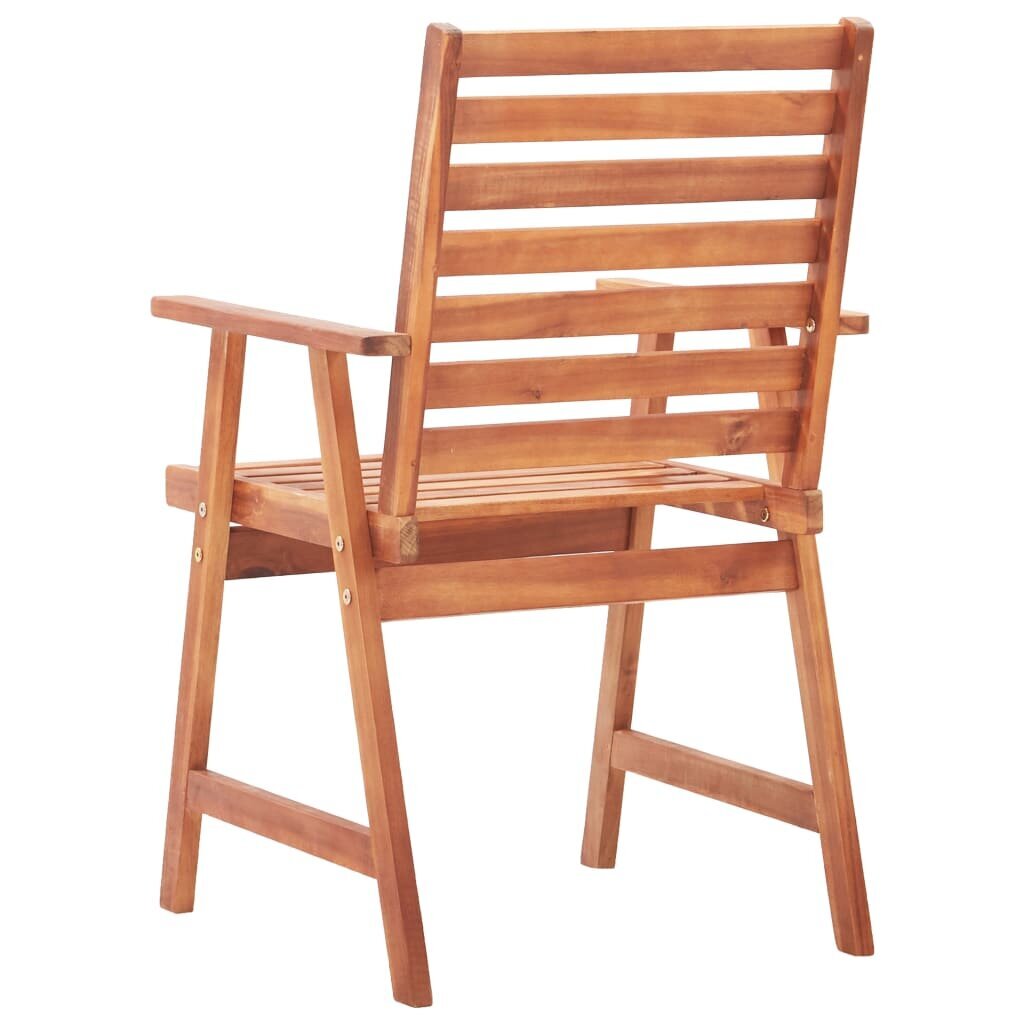 Āra ēdamkrēsli ar spilveniem, 3gab., akācijas masīvs cena un informācija | Dārza krēsli | 220.lv