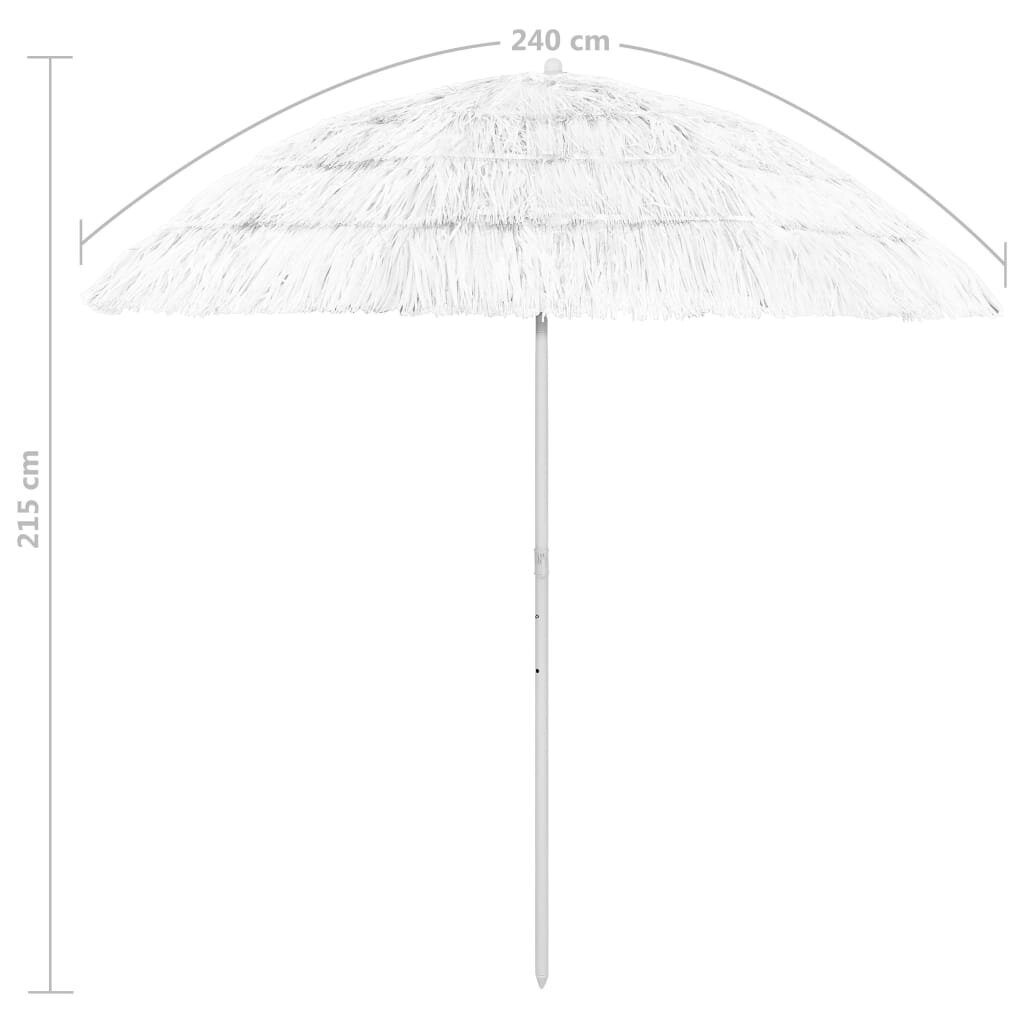 Pludmales lietussargs, balts, 240cm цена и информация | Saulessargi, markīzes un statīvi | 220.lv
