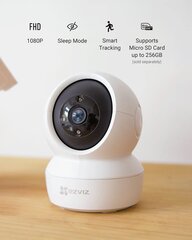 Mobilā aukle EZVIZ C6N WiFi IP, iekštelpu 1080P ar divvirzienu audio, 360° un nakts redzamību цена и информация | Радионяни | 220.lv