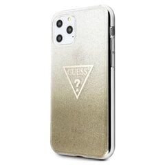 Чехол Guess для iPhone 11 Pro Max GUHCN65SGTLGO gold hard case Glitter Triangle цена и информация | Чехлы для телефонов | 220.lv