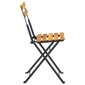 Saliekamie bistro krēsli, 4gabs., akācijas koka masīvs cena un informācija | Dārza krēsli | 220.lv