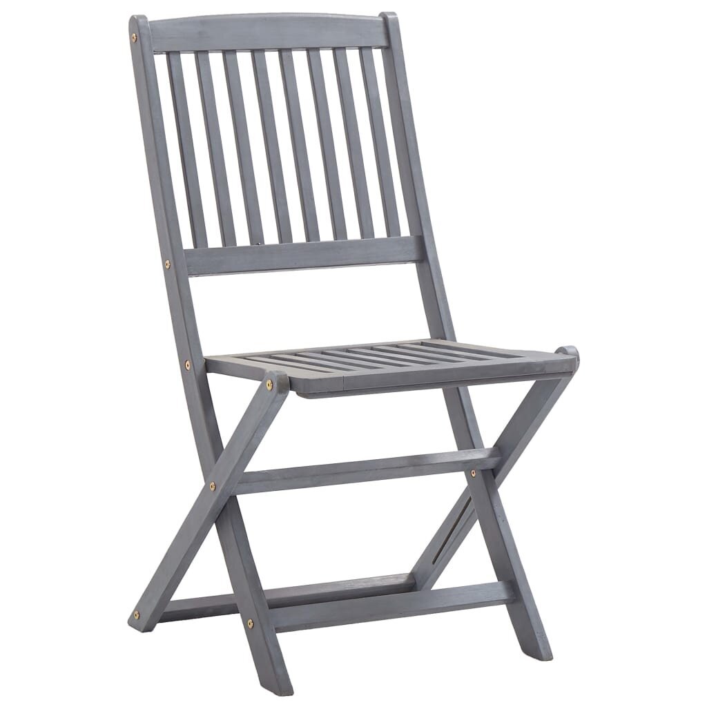 Saliekamie āra krēsli ar spilveniem, 2gab., akācijas masīvs cena un informācija | Dārza krēsli | 220.lv
