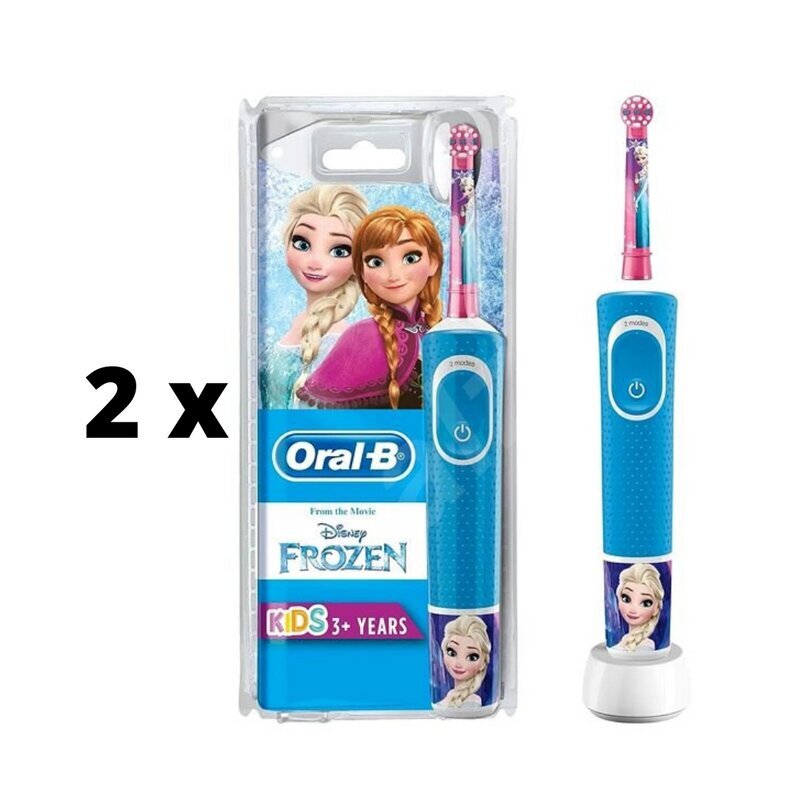 Elektriskā zobu birste ORAL-B Vitality Kids Frozen x 2 gab. cena un informācija | Elektriskās zobu birstes | 220.lv
