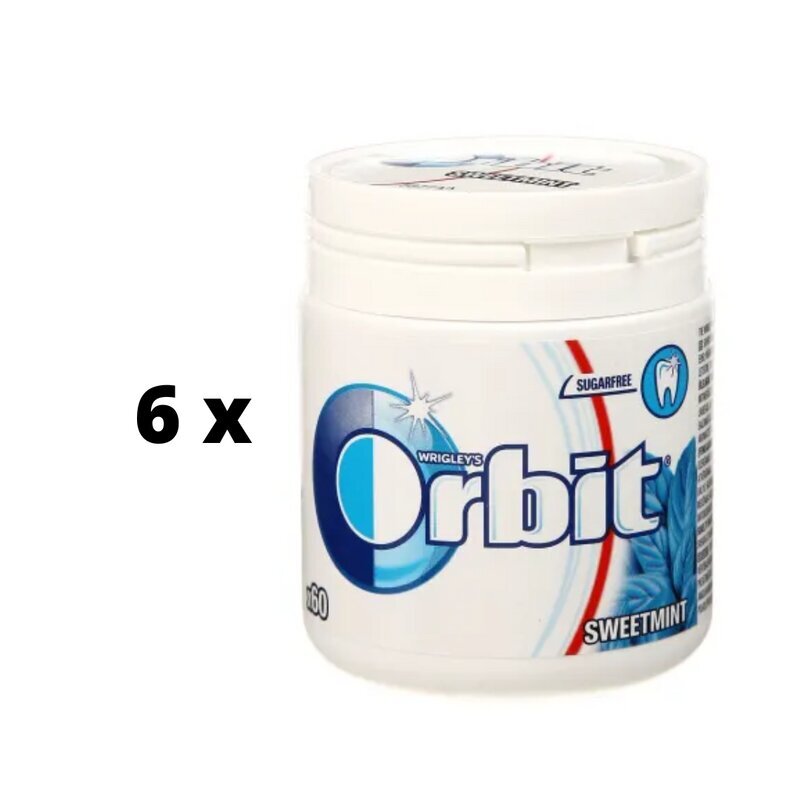 Košļājamā gumija ORBIT Sweet Mint, kārba, 84 g x 6 gab. cena un informācija | Saldumi | 220.lv