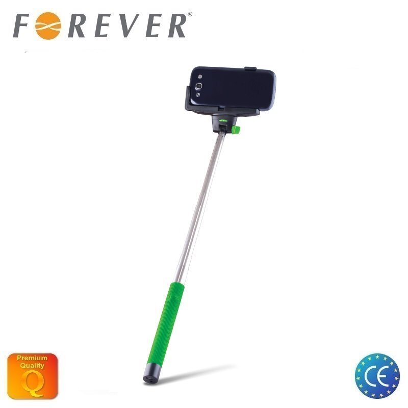 Forever MP-100 Bluetooth Selfie Stick 100cm - Universāla stiprinājuma statīvs ar iebūvētu Pulti Zaļš cena un informācija | Selfie Sticks | 220.lv