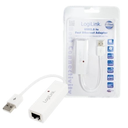 USB 2.0 to Fast Ethernet Adapter цена и информация | Adapteri un USB centrmezgli | 220.lv