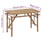 Saliekamais dārza galds, 115x50x75cm, bambuss cena un informācija | Dārza galdi | 220.lv
