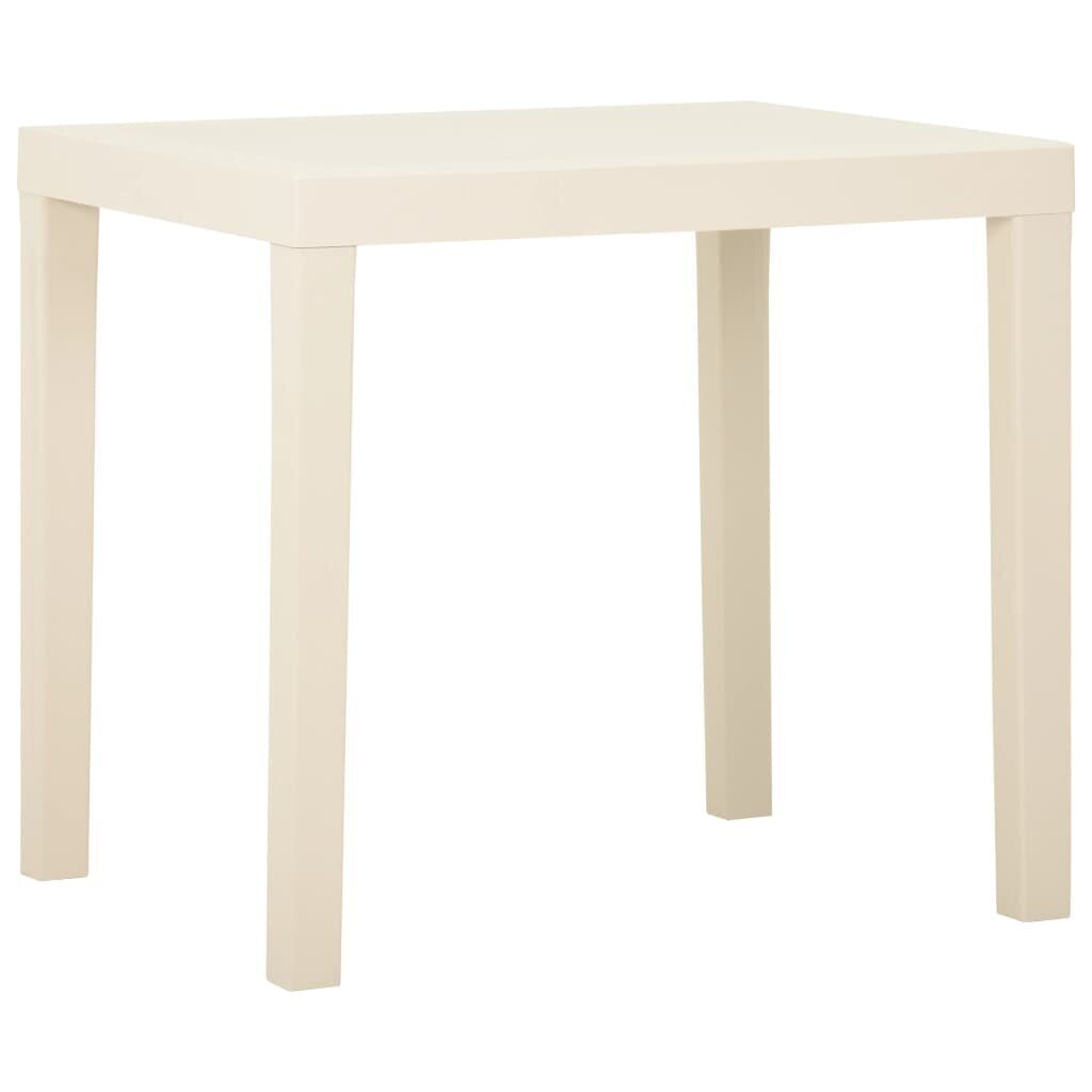 Dārza galds, balts, 79x65x72cm, plastmasas cena un informācija | Dārza galdi | 220.lv
