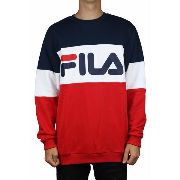 Džemperis fila straight blocked crew 681255r69 cena un informācija | Vīriešu jakas | 220.lv