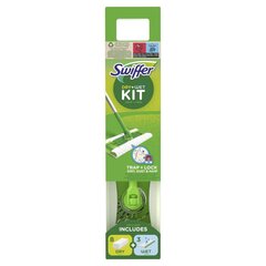 Slota Swiffer Sweeper Starter Kit XXL: sausas salvetes 8 gab. un slapjās salvetes 3 gab. cena un informācija | Tīrīšanas piederumi | 220.lv