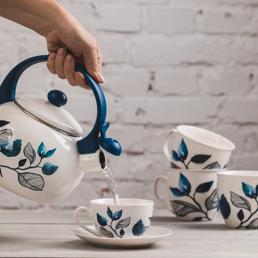 Ambition kafijas trauku komplekts Blue Flower, 12 daļas цена и информация | Glāzes, krūzes, karafes | 220.lv