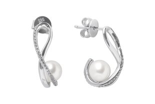 Sudraba auskari ar pērlēm 7-7.5 mm , 925° 3.96 gr cena un informācija | Auskari | 220.lv
